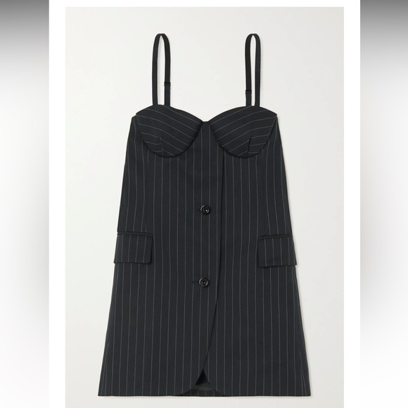 Sacai pinstripe black/white pinstripe dress 1 (XS)